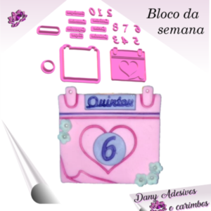 Bloco da semana 6 x 5,8 cm