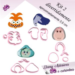 kit 2 divertidamente ( aproximadamente 3,5 cm )