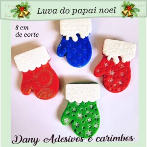Luva do papai noel ( 8cm)