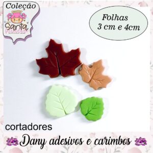 Folhas ( 3 e 4 cm coleção santa felicidade )