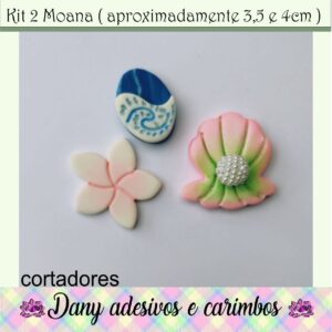 kit 2 (do tema Moana 3,5 e 4cm )