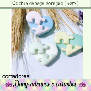Cortador quebra cabeça coração (4cm )