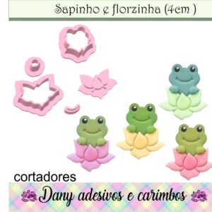 Sapinho e florzinha ( 4cm )
