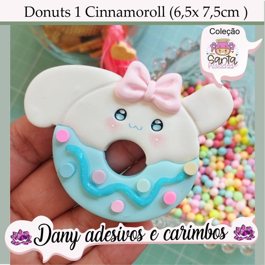 Donuts 1 Cinnamoroll (aproximadamente 6,6 x 7,5cm )
