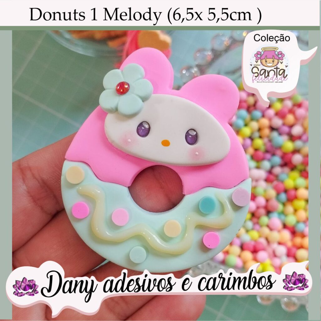 Donuts 1 Melody (aproximadamente 6,5 x 5,5cm )