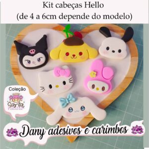 Kit cabeças Hello ( de 4 a 6cm aproximadamente dependendo do tipo de personagem )