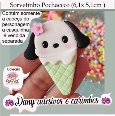 Sorvetinho Pochaccco- cabeça ( 6,1 x 5,1cm)