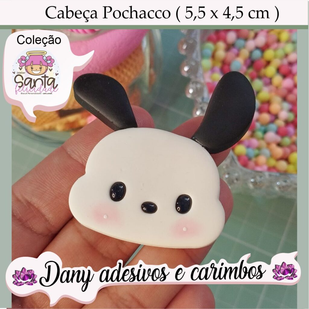 Cabeça Pochacco a ( 5,5x4,5cm )