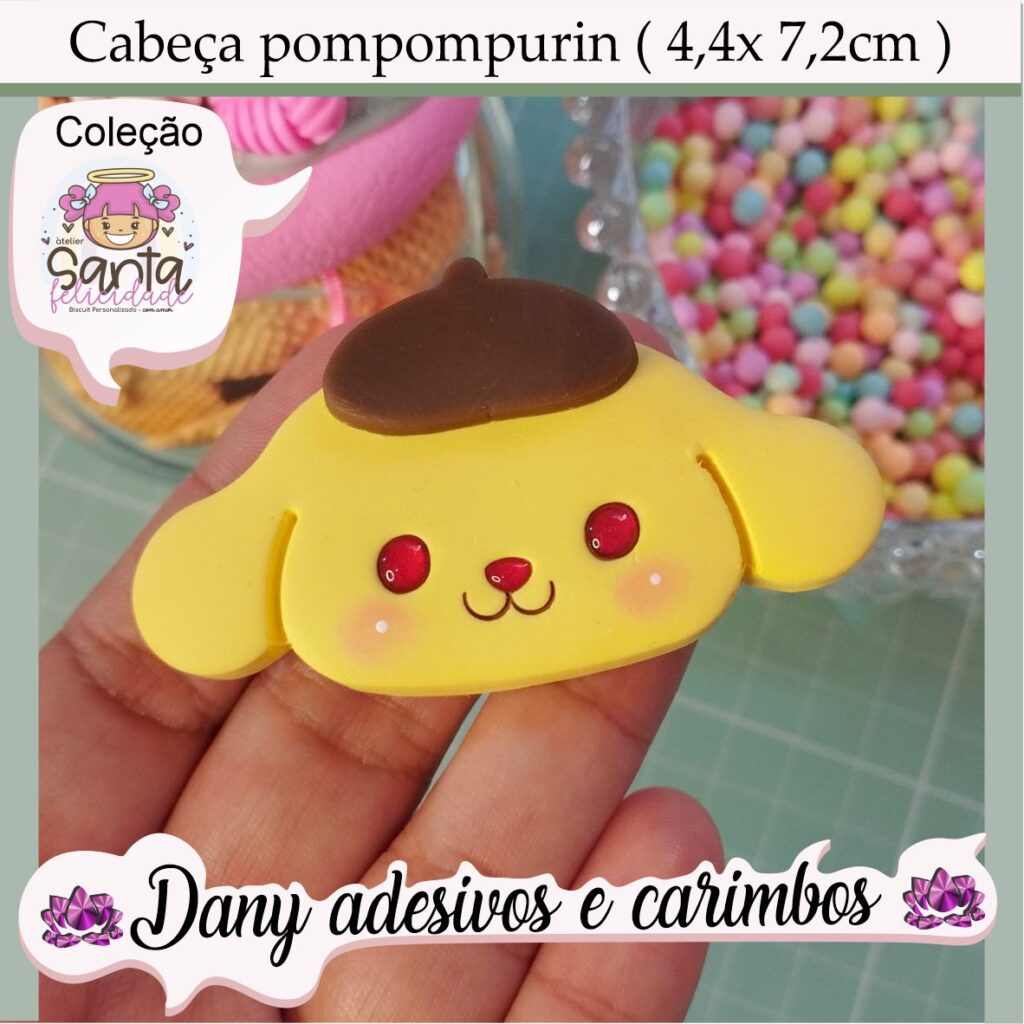 Cabeça pompompurin ( 4,4x7,2cm )