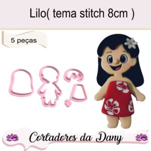 Lilo ( tema Stitch  8cm de corte)