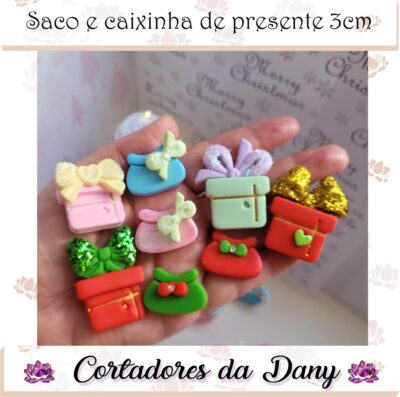 Saco e caixinha de presente