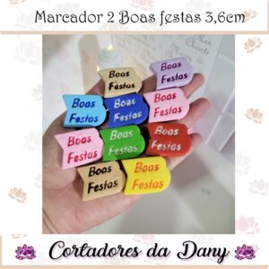 Marcador 2 boas festas e cortador