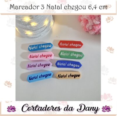 Marcador 3 natal chegou e cortador
