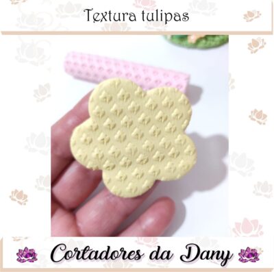 Rolinho de textura tulipas