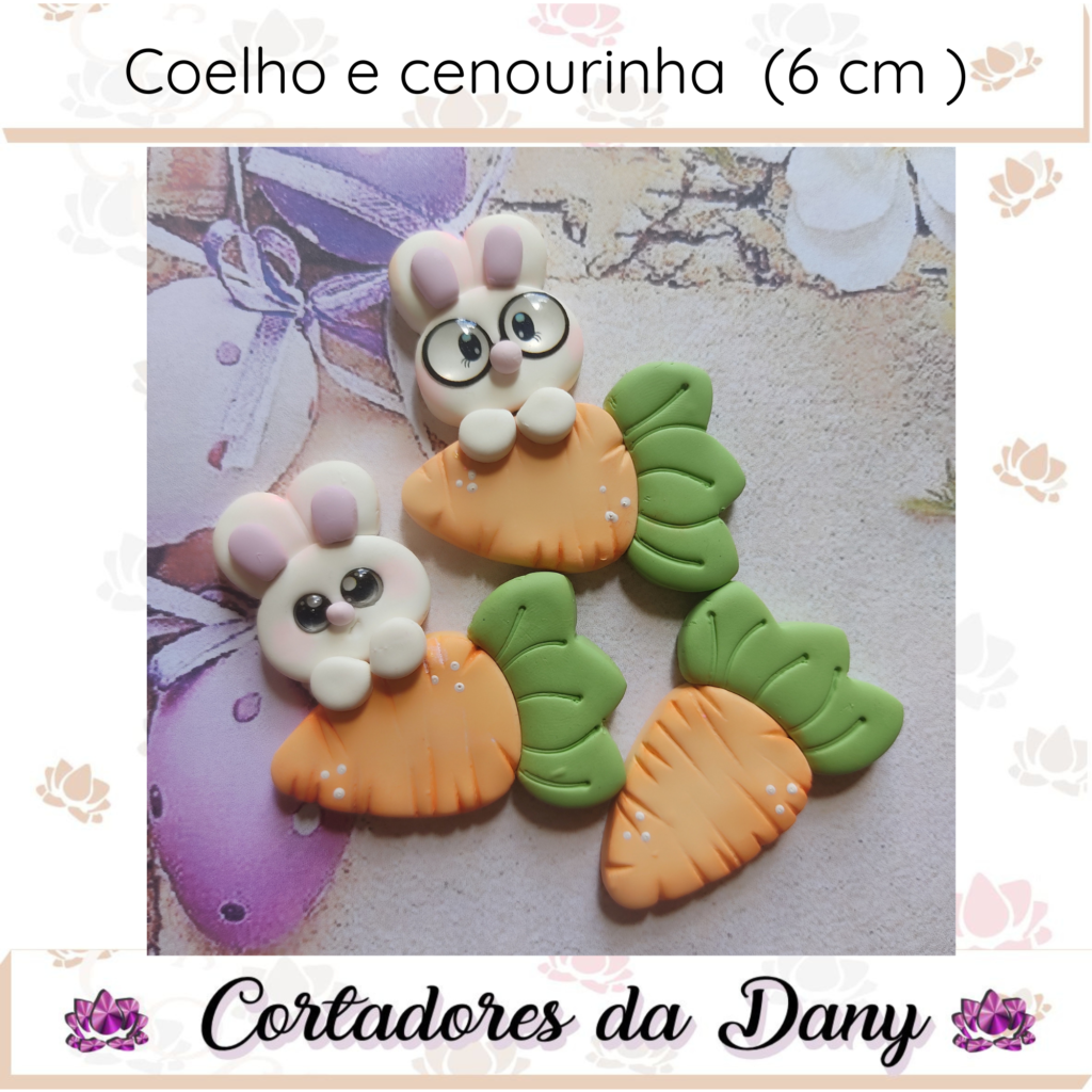 Coelho e cenourinha 6cm