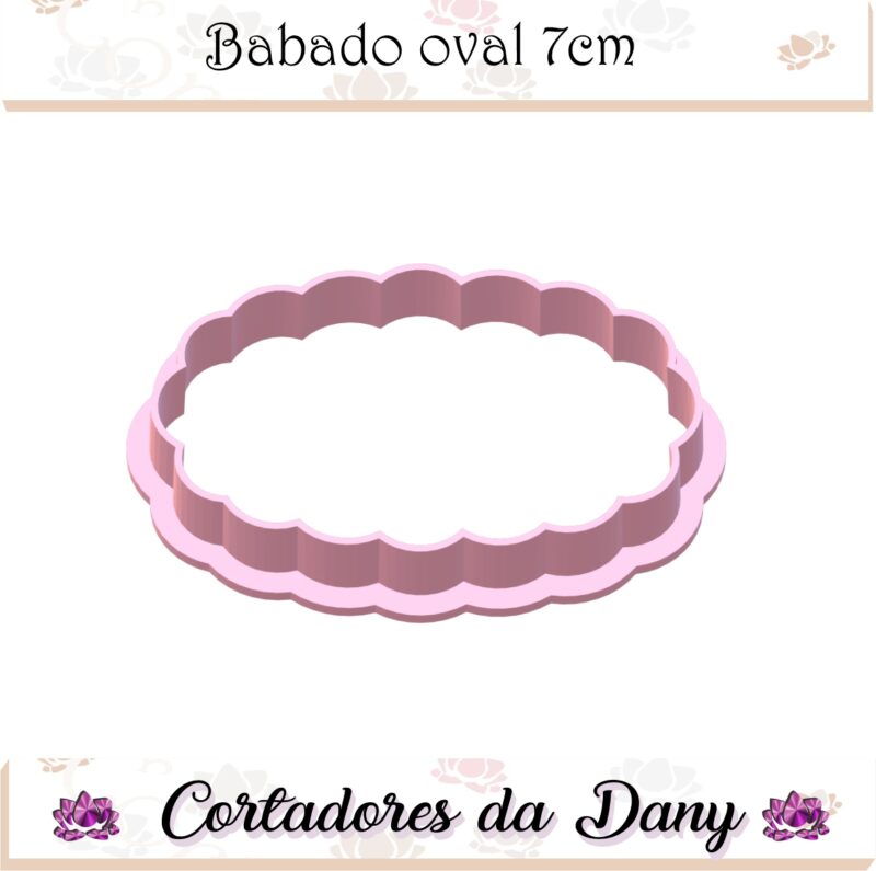 Babado oval 7cm