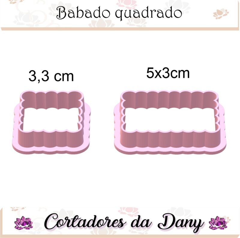 kit babado quadrado ( 3,3 e 5x3 cm )
