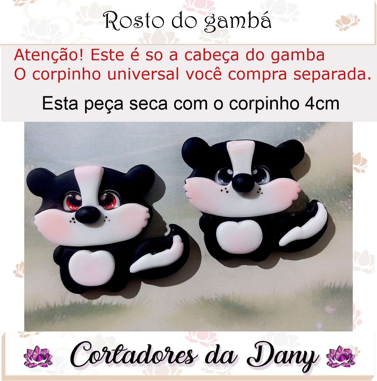 Rosto do gambá