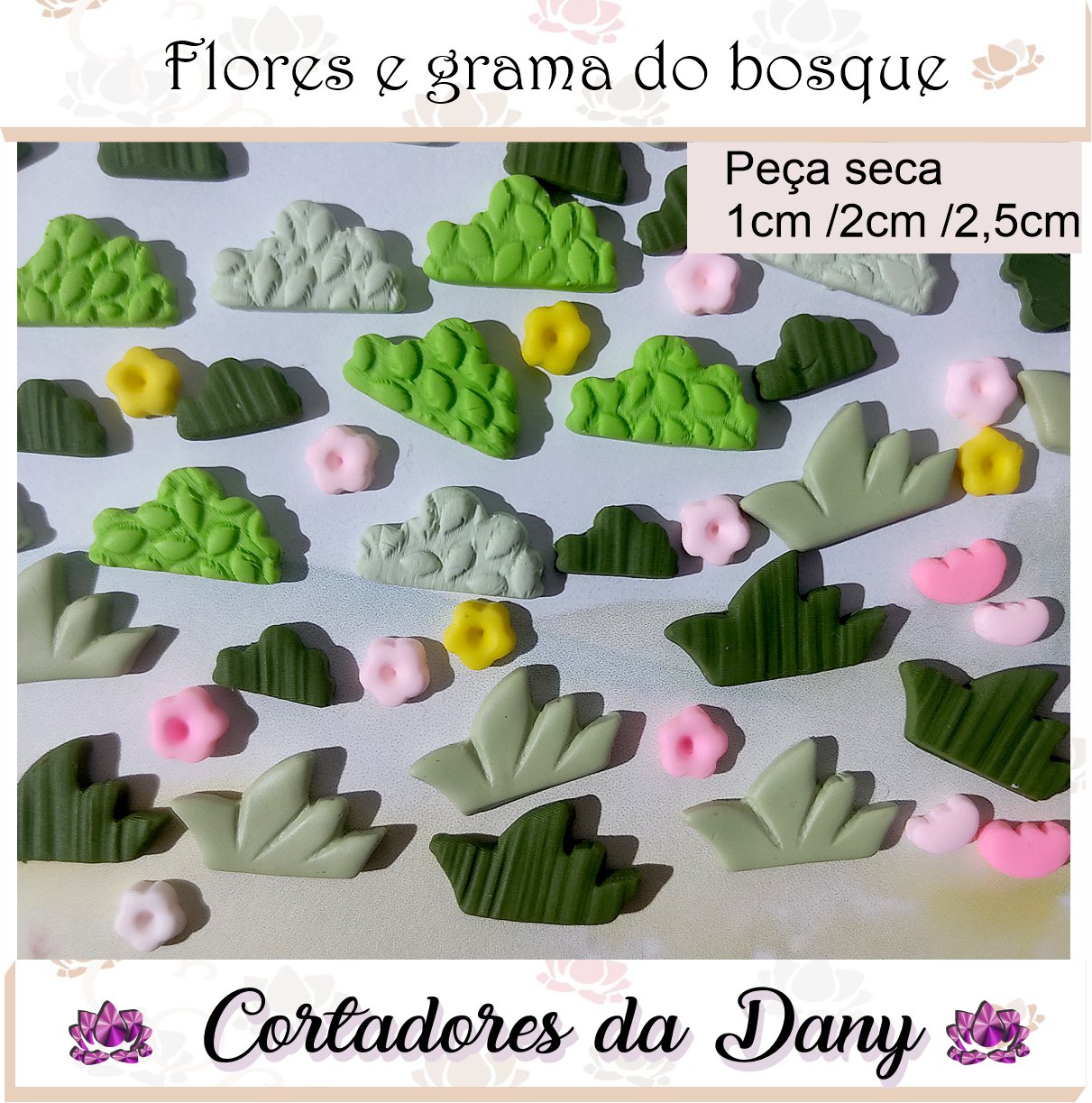 Flores e grama do bosque