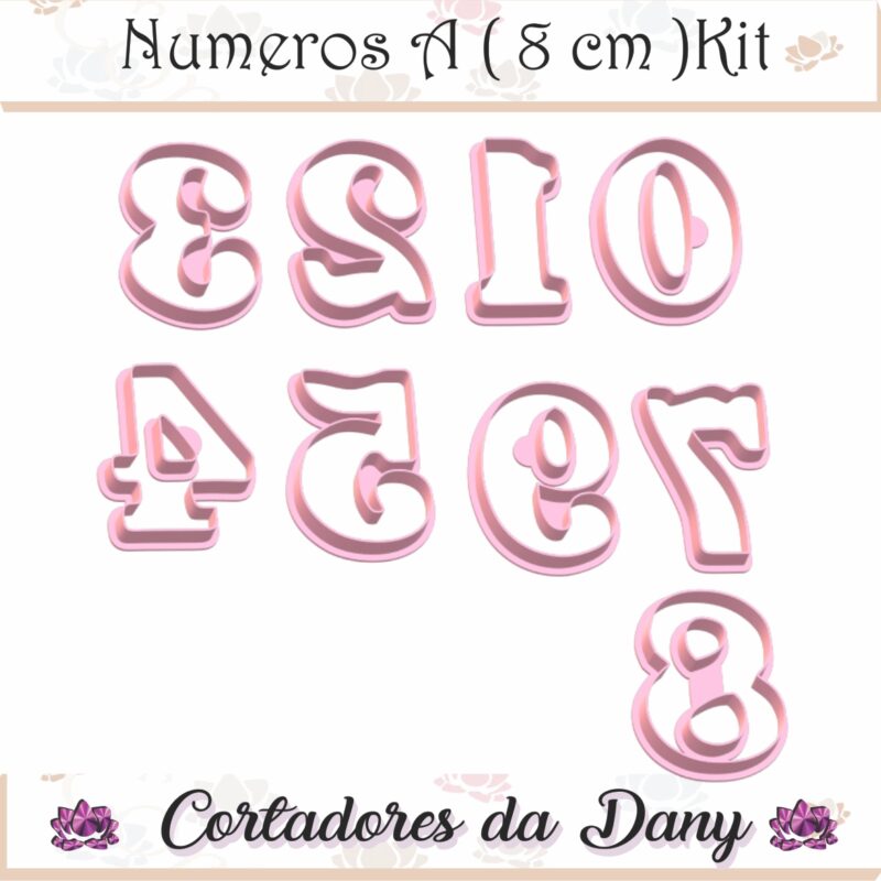 Números A ( 8cm) kit velas