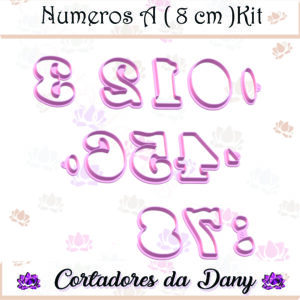 Números A ( 8cm) kit velas