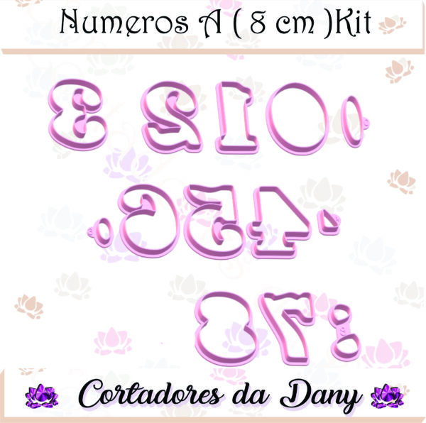 Números A ( 8cm) kit velas