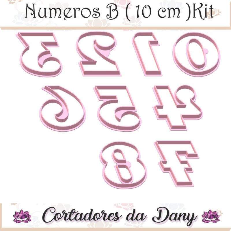 Números B ( 10cm) kit velas