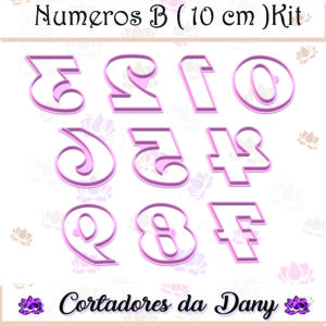 Números B ( 10cm) kit velas
