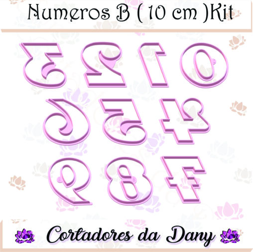 Números B ( 10cm) kit velas