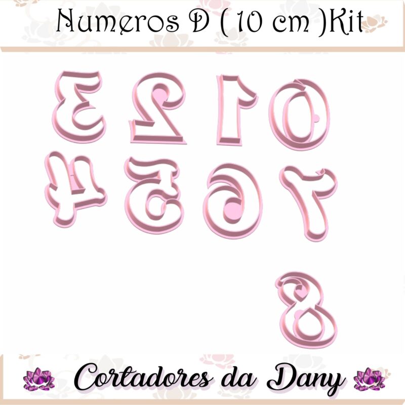 Números D ( 10cm) kit velas